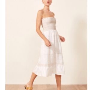 Reformation Smocked Bermuda Dress